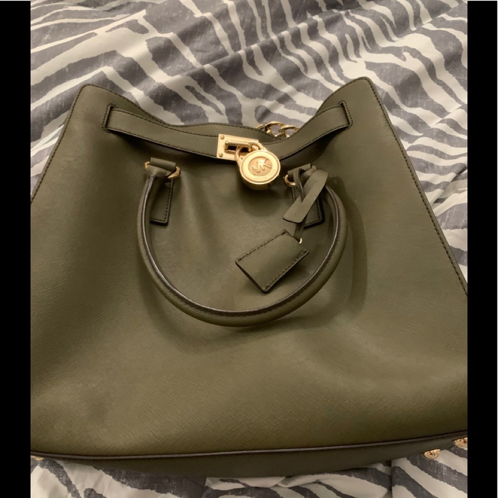 Michael Kors Hamilton Olive Green Bag